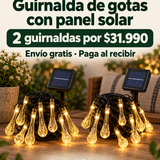 Guirnalda de gotas con panel solar · Oferta 2x1 Black Friday 2026
