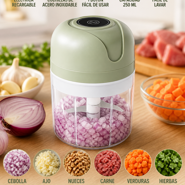 Picadora y Cortadora de Alimentos Eléctrica