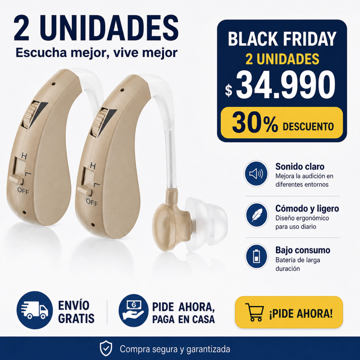 Audífono Amplificador + Envío Gratis