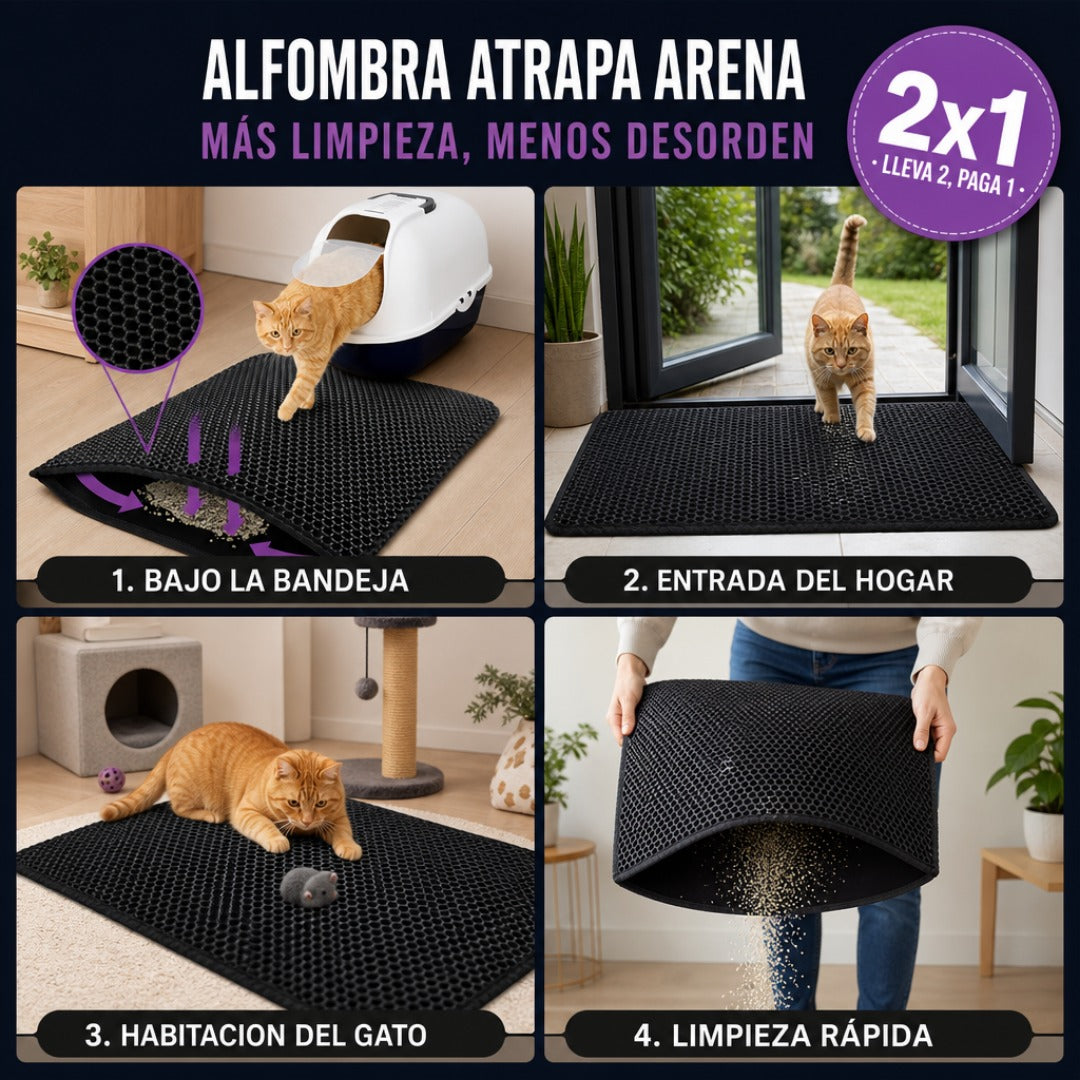 Alfombra Atrapa Arena Para Gatos