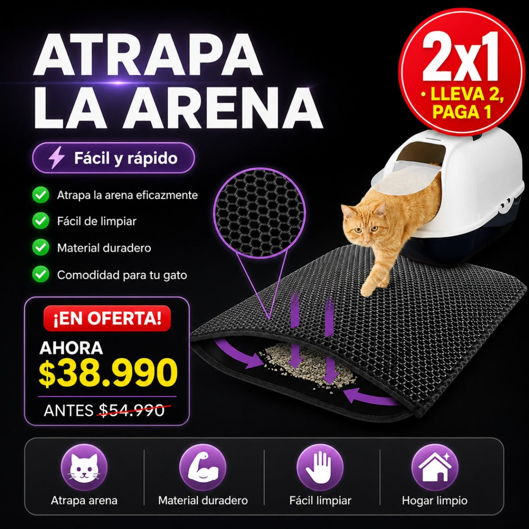 Alfombra Atrapa Arena Para Gatos