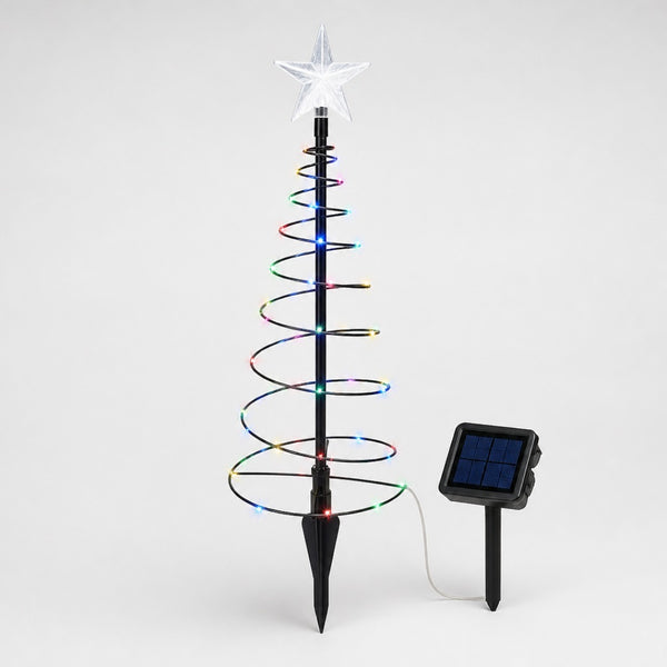 Árbol Espiral Navideño Solar LED