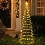 Árbol Espiral Navideño Solar LED