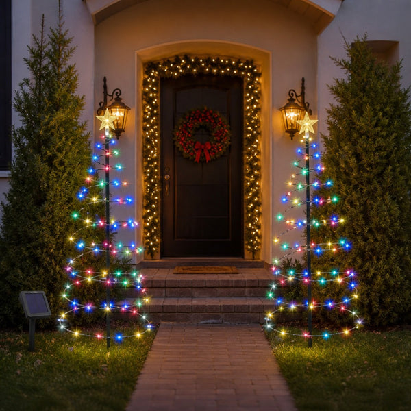 Árbol Espiral Navideño Solar LED