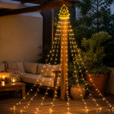 Árbol Solar con Guirnalda LED