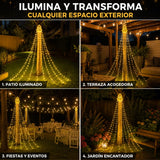 Árbol Solar con Guirnalda LED
