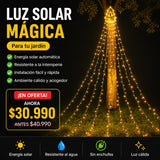 Árbol Solar con Guirnalda LED