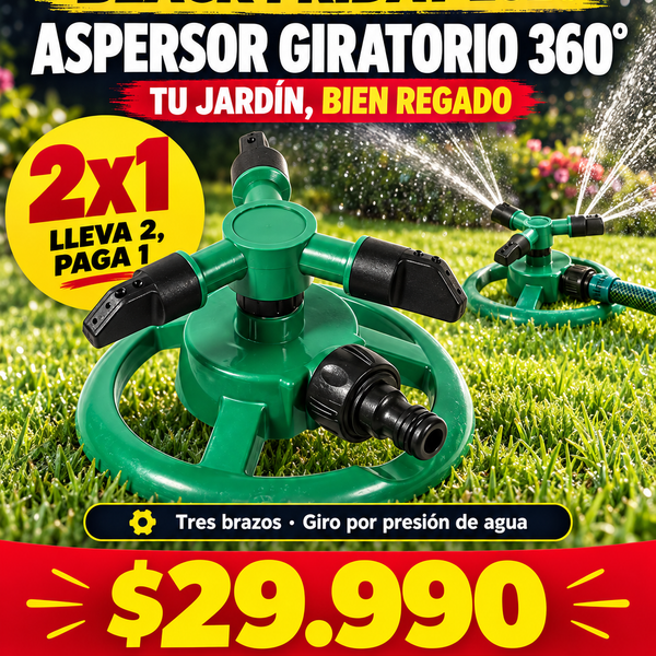 Aspersor Giratorio 360 2x1 por $29.990 · Envío gratis y pago al recibir