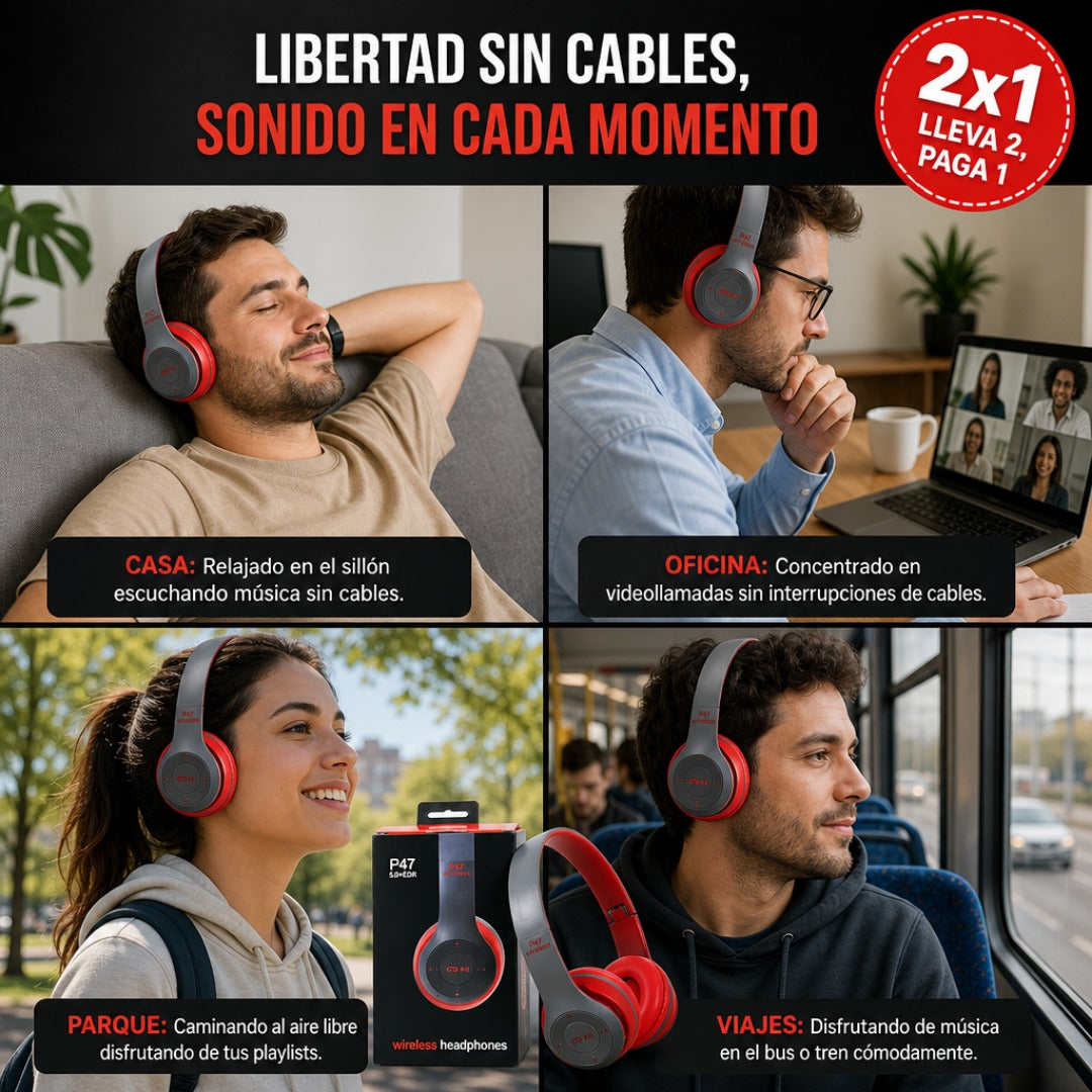 Audífonos Bluetooth P47 Inalámbricos