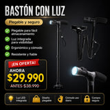 Bastón Ortopédico con Luz y Plegable