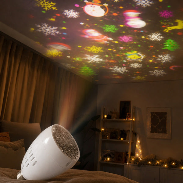Bombilla Proyector Figuras Navideñas LED