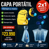 Capa de Lluvia Portátil con Llavero