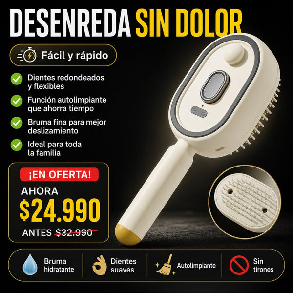 Cepillo Desenredante Autolimpiante