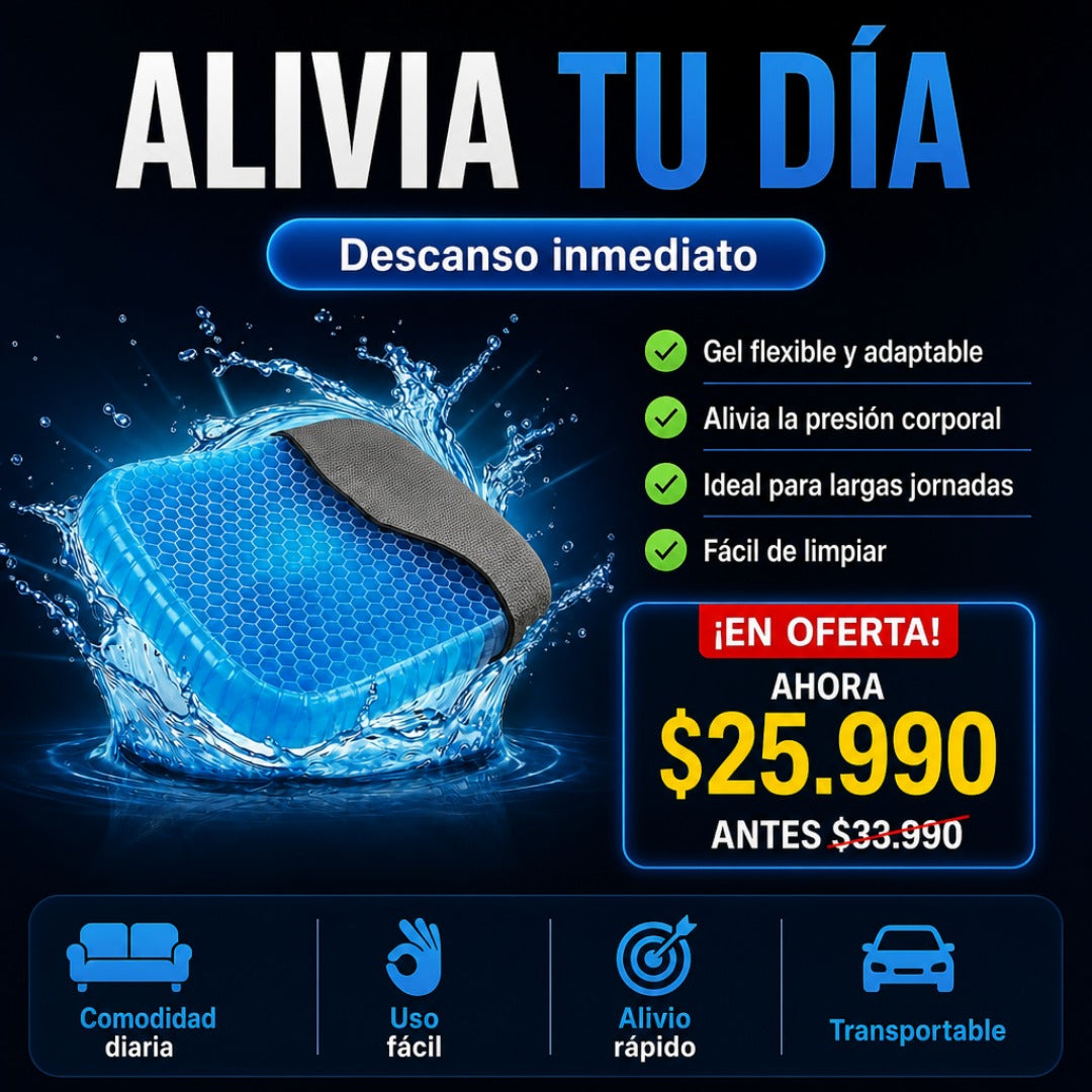 Cojín Gel Suave Antifatiga