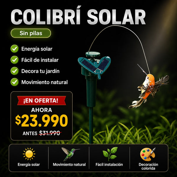 Colibrí Solar con Estaca 40CM