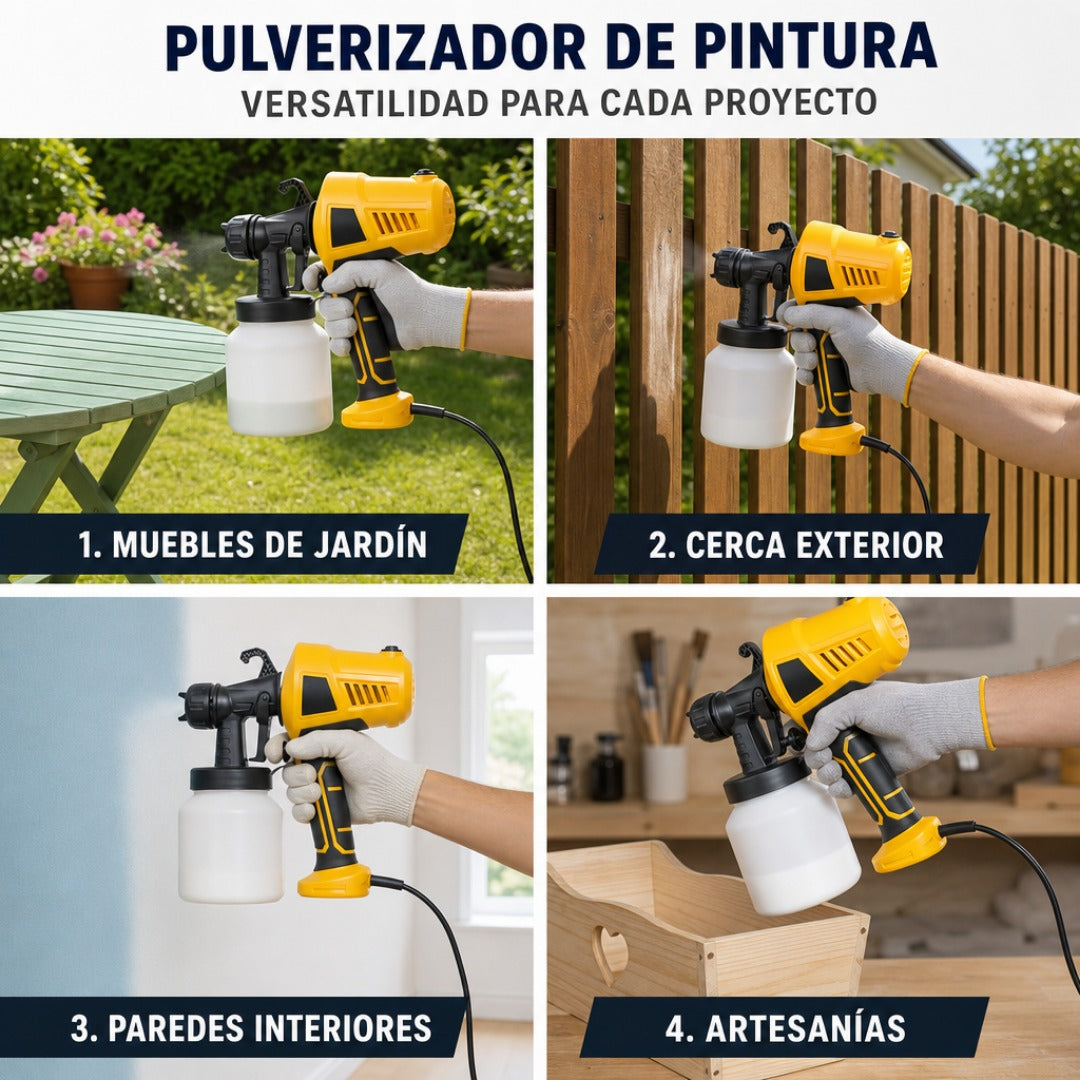 Compresor de Pintura Pistola Amarillo