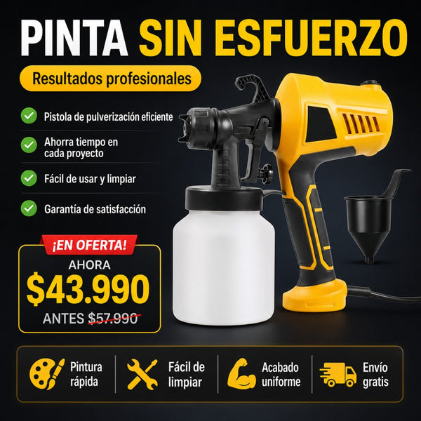 Compresor de Pintura Pistola Amarillo