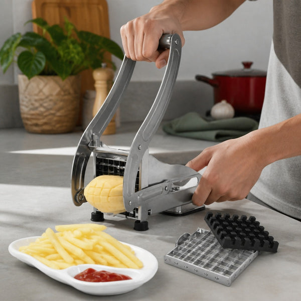 Cortador de Papas Fritas + Envío Gratis + Cuchillos de Cocina de REGALO