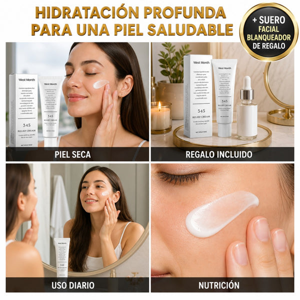 Crema Reparadora Hidratante + Envío Gratis + Suero Facial Blanqueador de REGALO