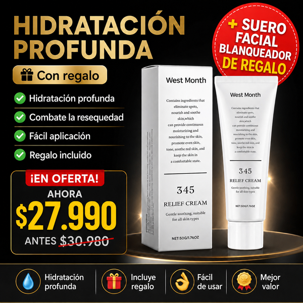 Crema Reparadora Hidratante + Envío Gratis + Suero Facial Blanqueador de REGALO