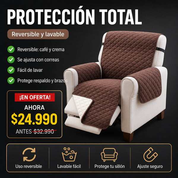 Cubre Sofá Reversible Acolchado