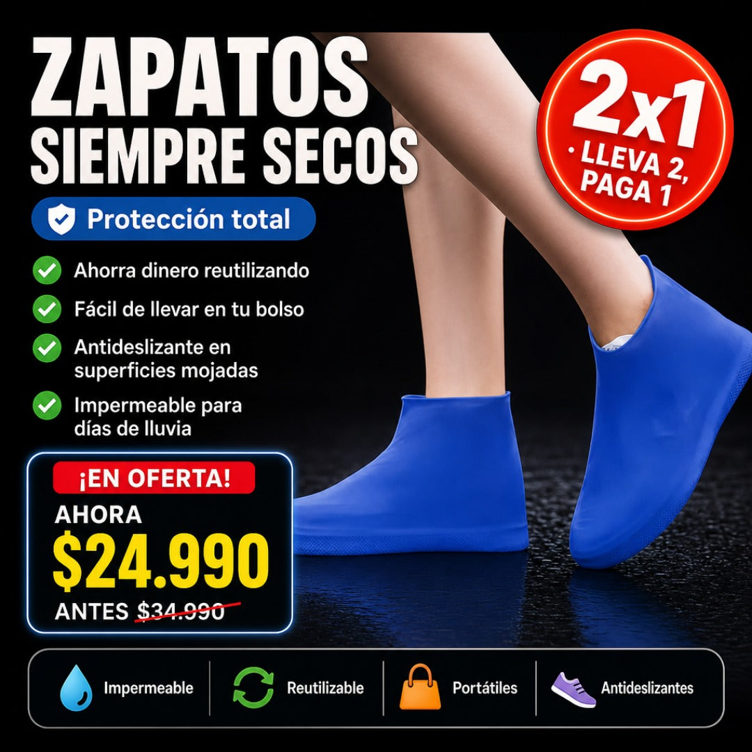 Cubrezapatos impermeables reutilizables