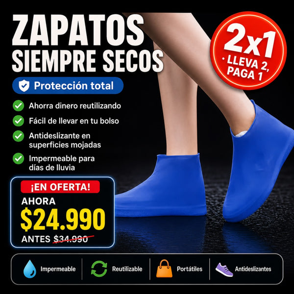 Cubrezapatos impermeables reutilizables