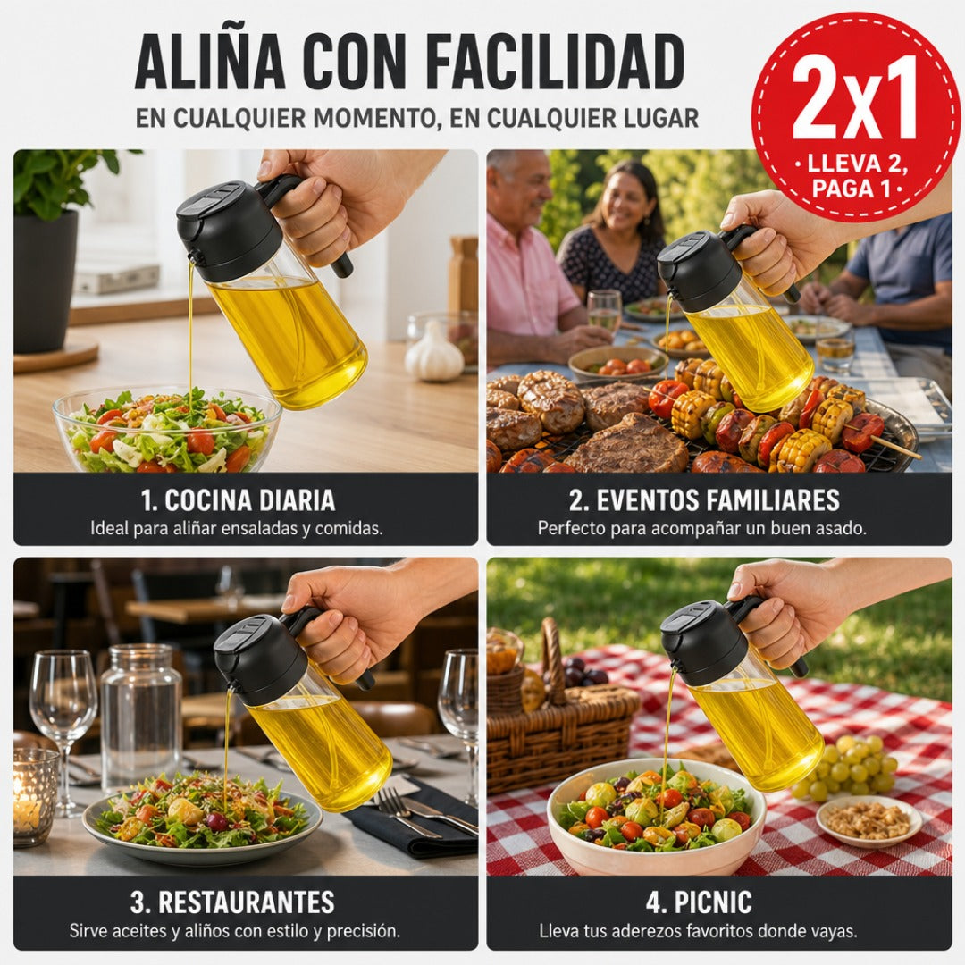 Dispensador Aceite 2 Modos Antigoteo