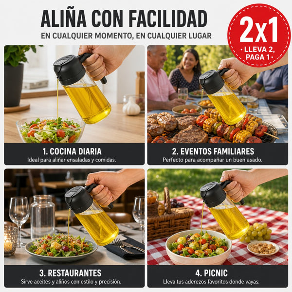 Dispensador Aceite 2 Modos Antigoteo