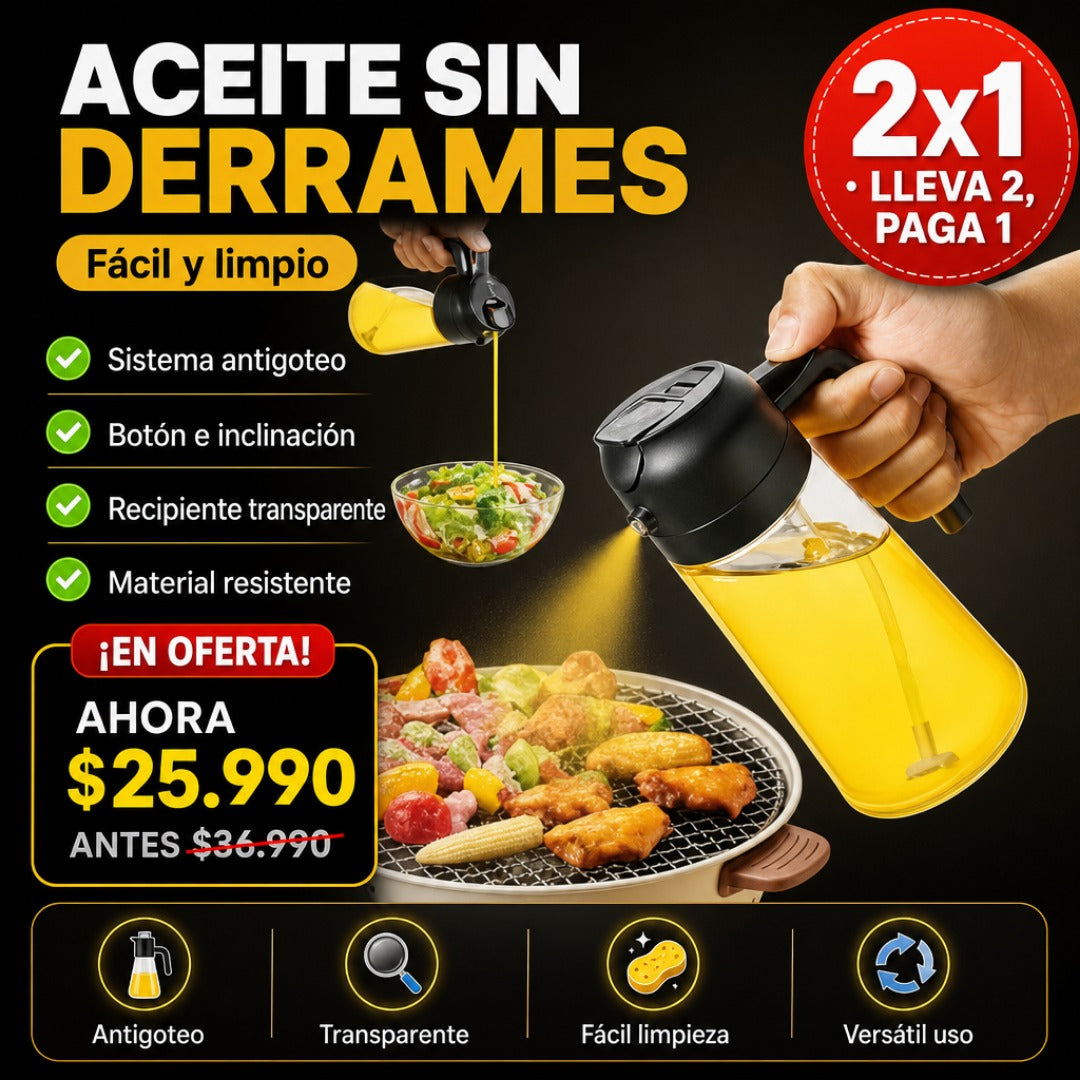 Dispensador Aceite 2 Modos Antigoteo