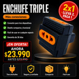 Enchufe Triple Adaptador 3 Hembras