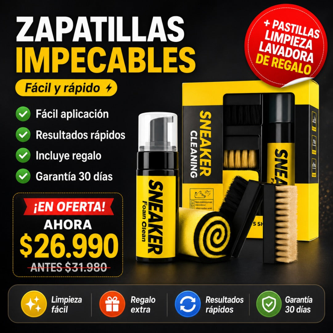 Espuma Limpieza Zapatillas + Envío Gratis + Pastillas Limpieza Lavadora de REGALO