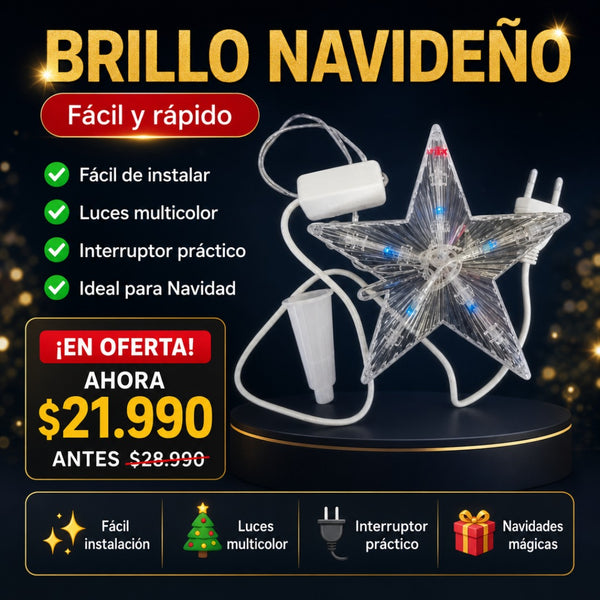Estrella LED Multicolor para Árbol