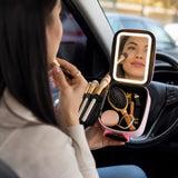 Estuche de Maquillaje con Espejo LED + Envío Gratis