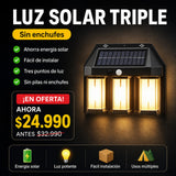 Farol Triple Solar para Camping