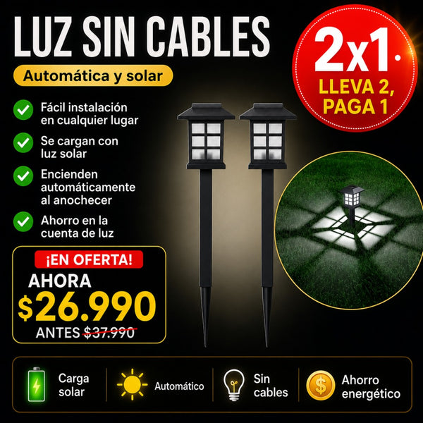 Farolas solares para exteriores 2pack