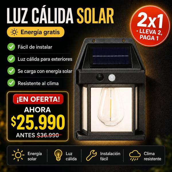 Foco Solar Luz Cálida Senso