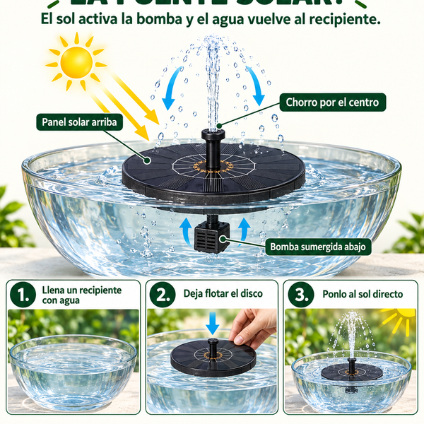 Fuente Solar Flotante · Detalle del producto