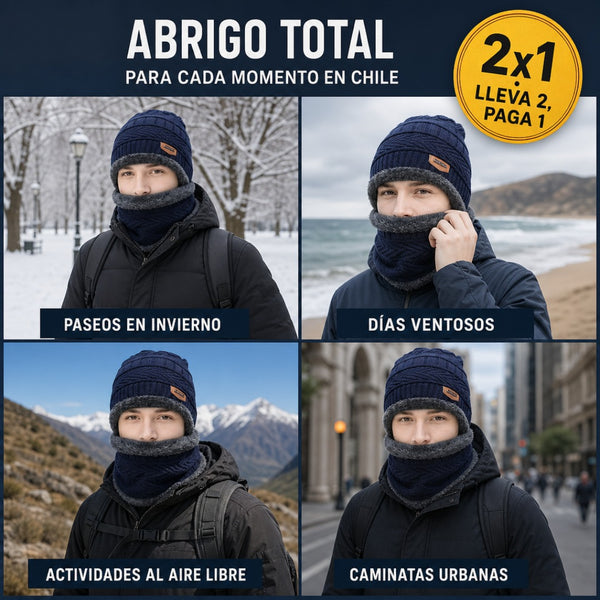 Gorro con Bufanda Práctico y Cálido