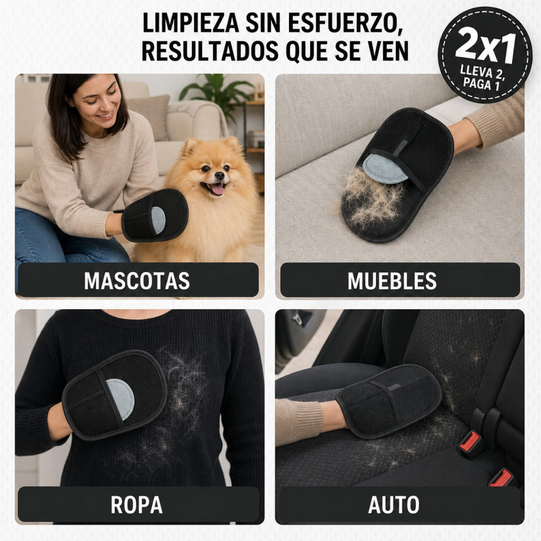 Guante Removedor de Pelo 2 en 1