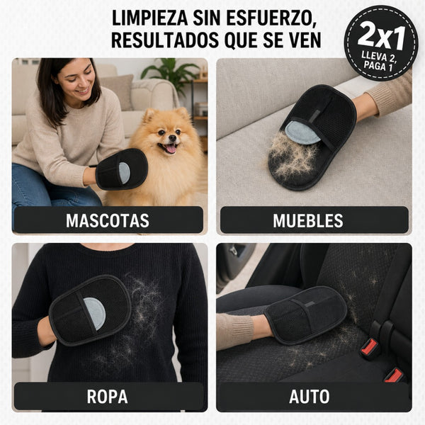 Guante Removedor de Pelo 2 en 1