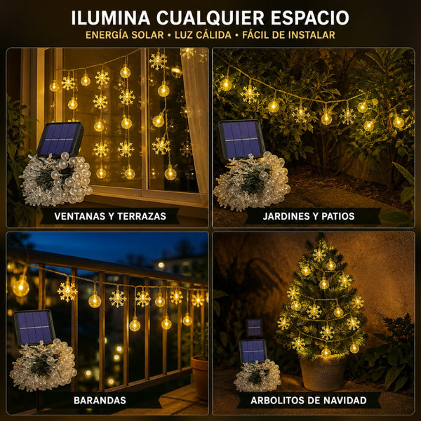 Guirnalda Solar con Luces Cálidas