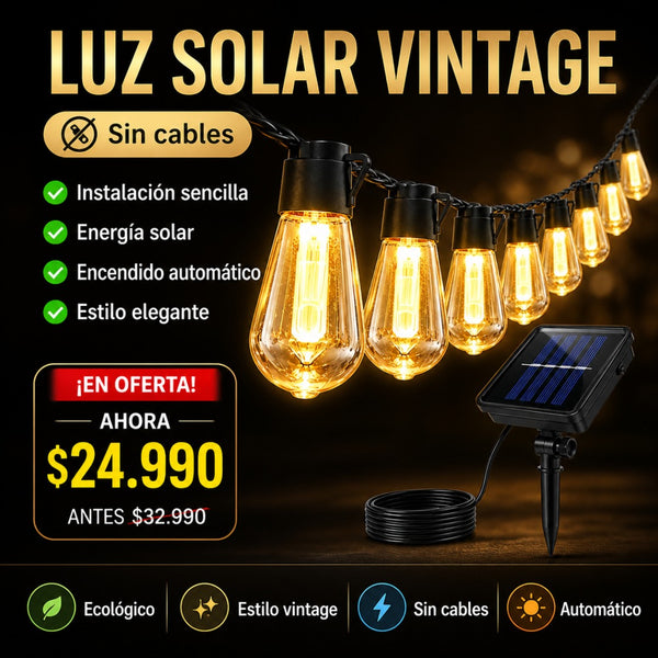 Guirnalda Solar Estilo Vintage