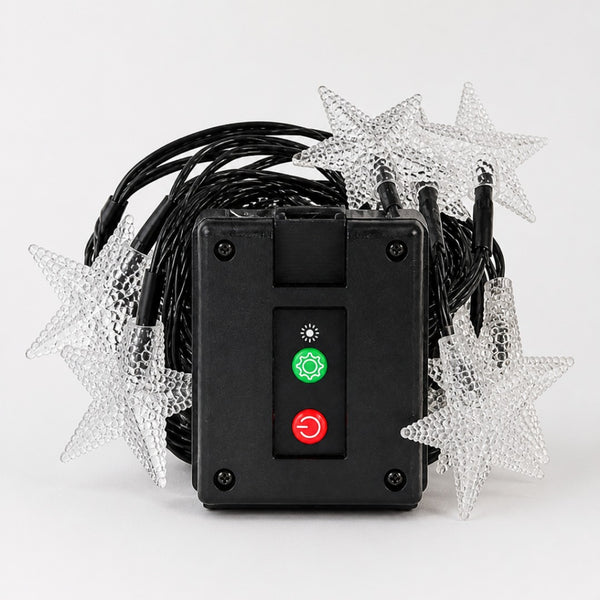 Guirnalda Solar Estrellas 5m LED Cálida