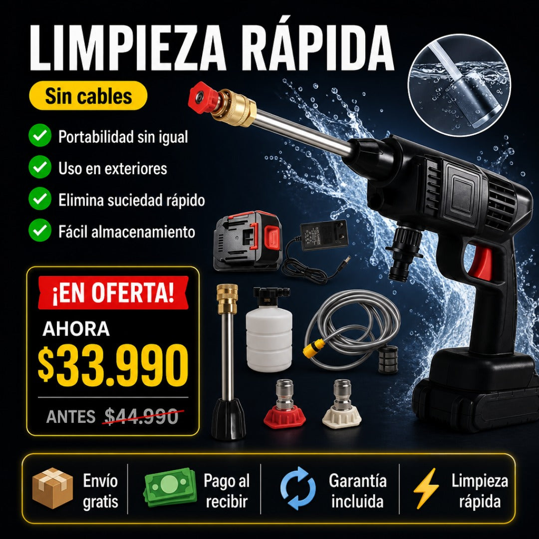 Hidrolavadora Portátil Inalámbrica
