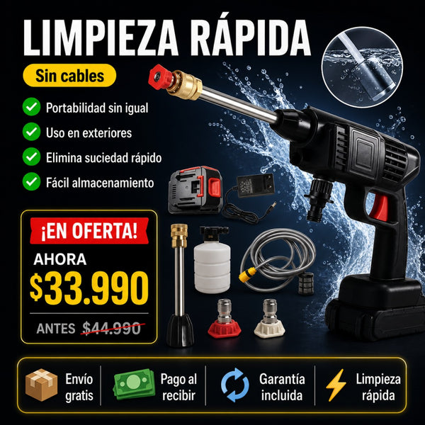 Hidrolavadora Portátil Inalámbrica