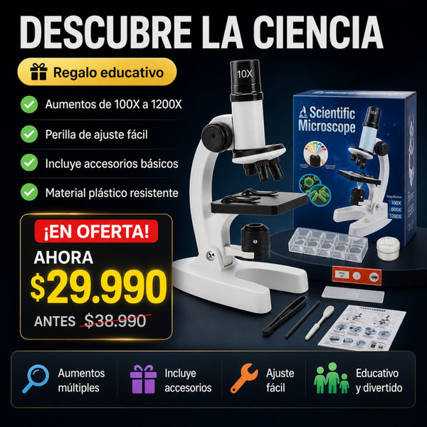Kit Microscopio Para Niños Curiosos