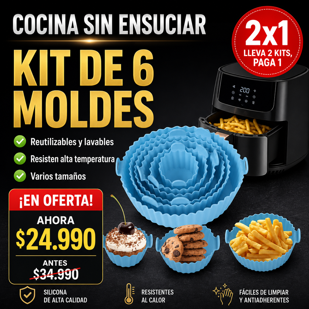Kit 6 moldes freidora hero v2
