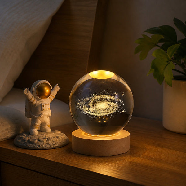 Lámpara Bola Cristal Galaxia LED