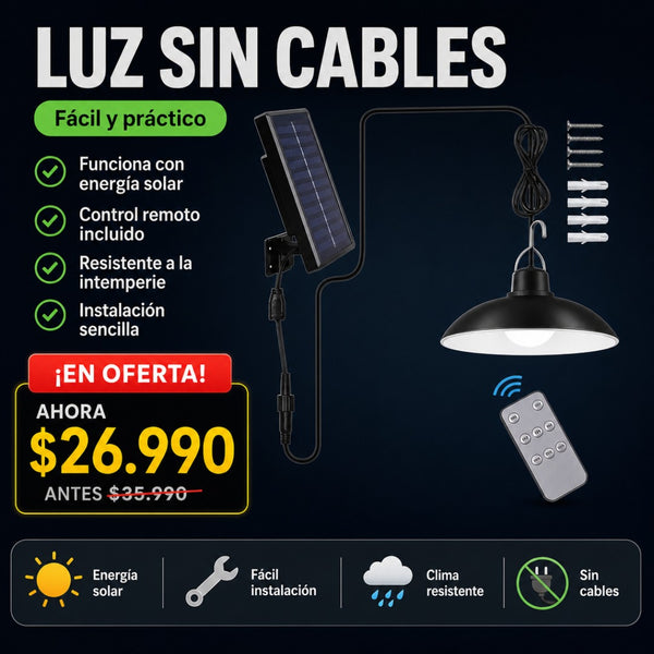 Lámpara Colgante Solar con Control